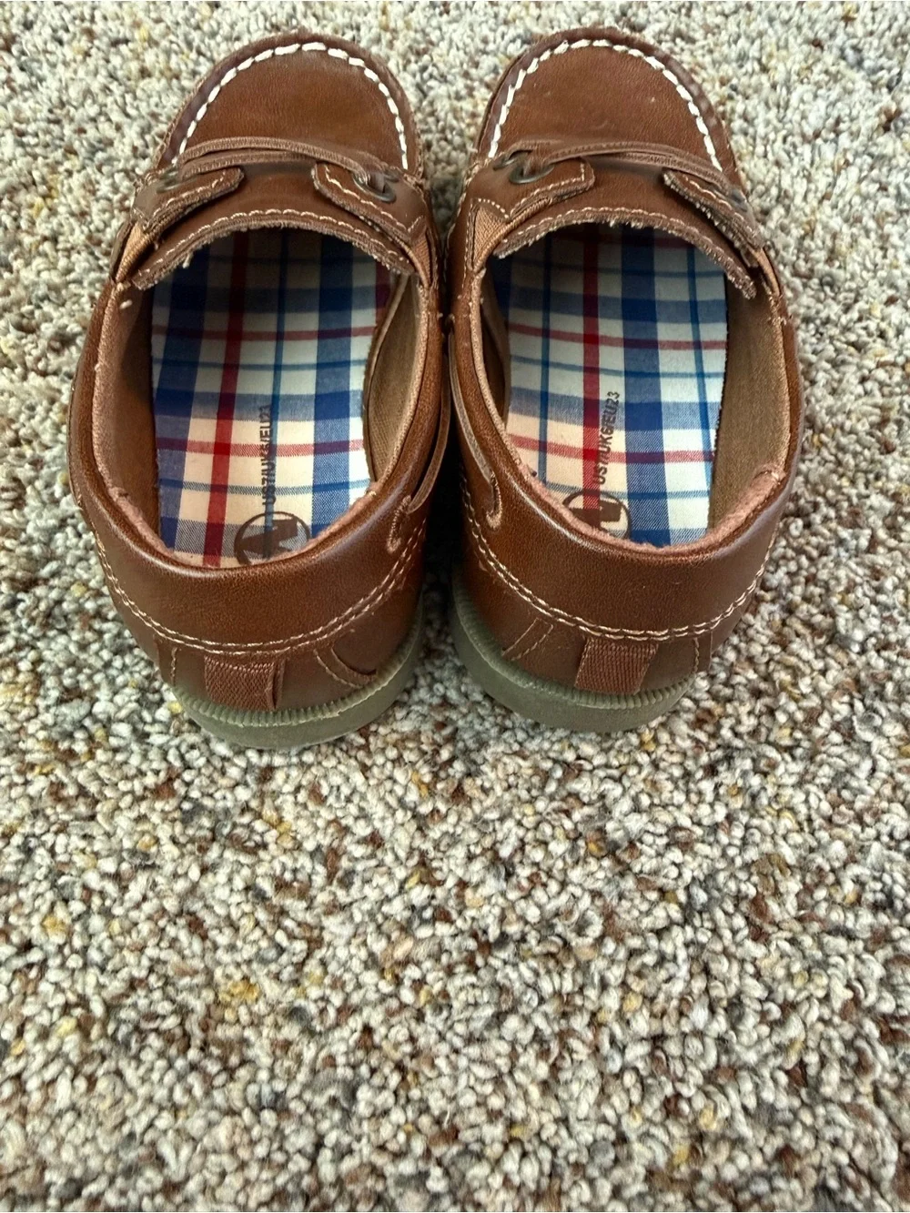 Toddler Boys Brown Dress Shoes - Slip On Loafers. Size 7